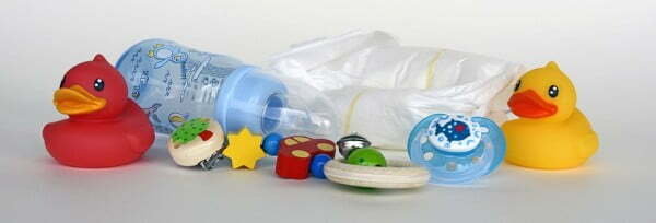 Ducks Pacifier Baby Bottle Diapers Toys: wedding