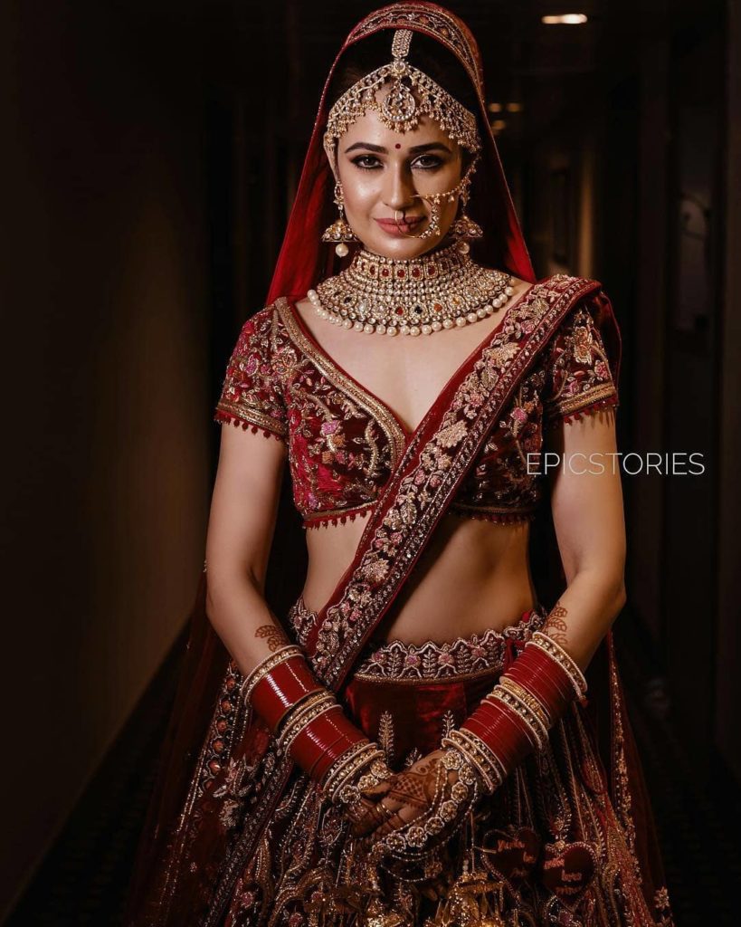 yuvika chaudhary bridal look