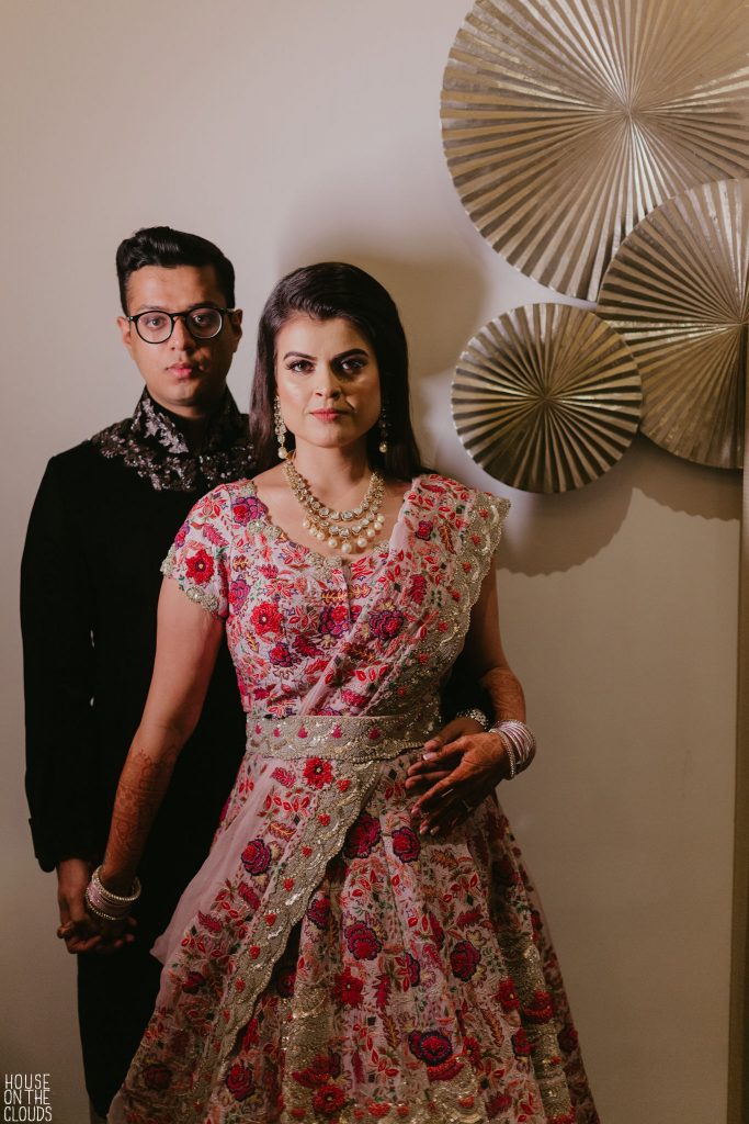 Palak & Pankaj sangeet ceremony photoshoot in Bridal Designer Outfits