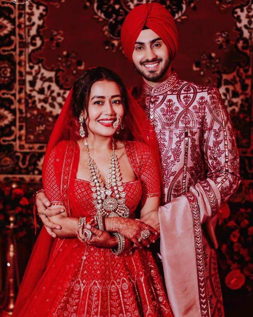 neha kakkar and rohanpreet wedding portrait 