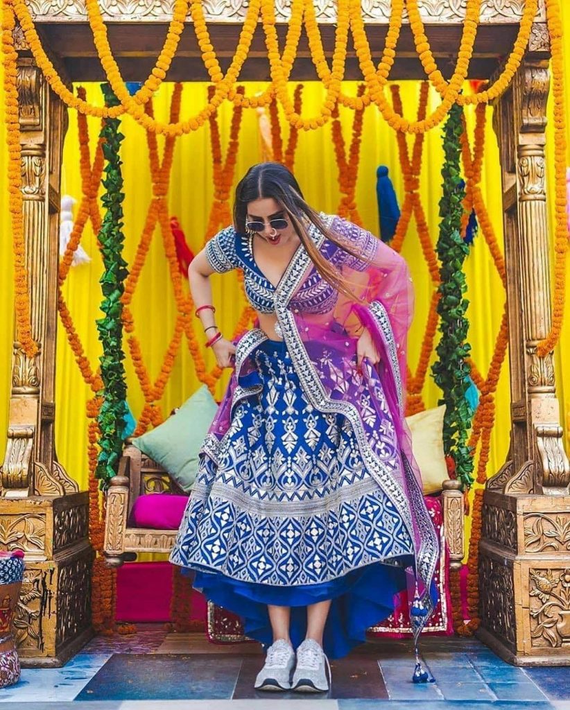 Party Wear Sky Blue Lehenga Choli at Rs 955 in Jaipur | ID: 24376340312