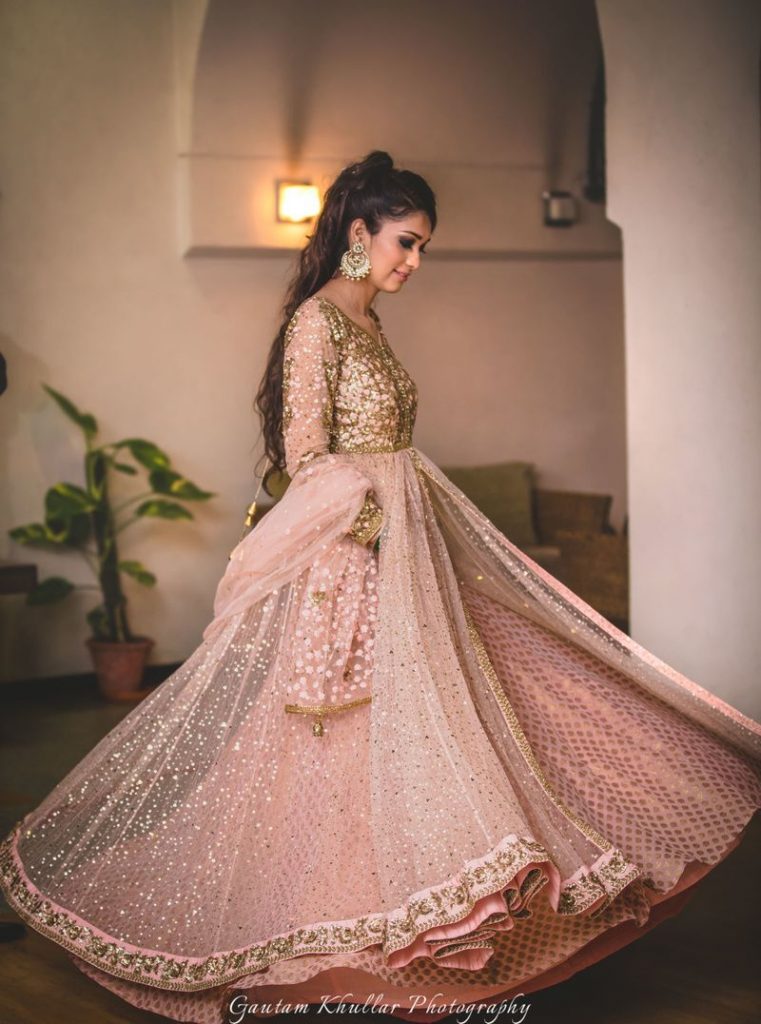 Buy Pink Lehenga | Light Pink Bridal Lehenga Zari Work - Zardozi Fashion