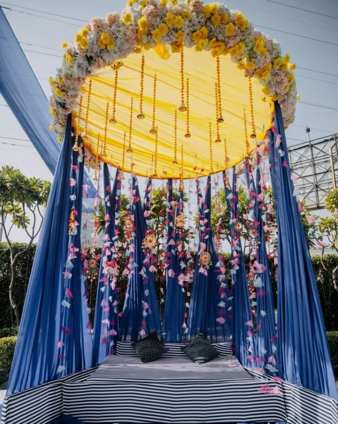 Background-Haldi-ceremony-decoration-ideas-Haldi-decoration-ideas-with-floral-canopy  | WedAbout