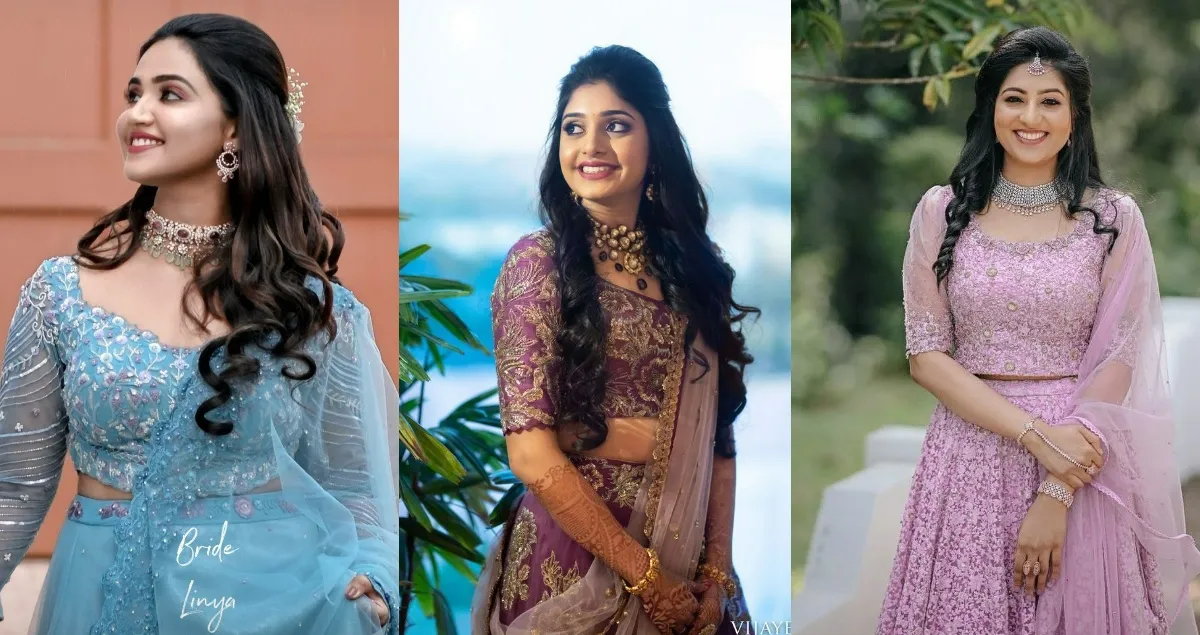 hairstyle with lehenga wedding | hairstyle with lehenga choli | hairstyle  with lehenga low buns | Indian wedding hairstyles, Front hair styles,  Indian hairstyles
