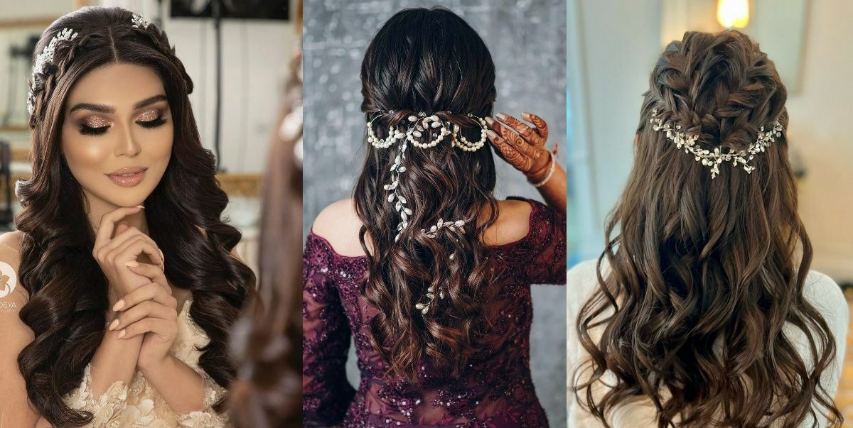 Easy Bollywood Hairstyles - Our pick of Fab DIY Hairstyles for Indian girls  that you can do under 5 Minutes! - Witty Vows | Engagement hairstyles, Long hair  styles, Wedding hairstyles for long hair
