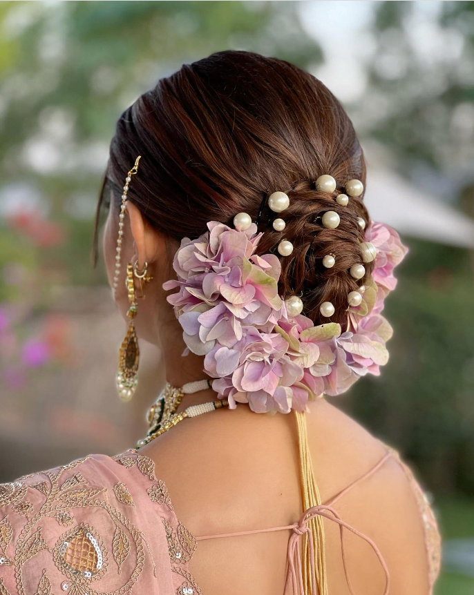 Top 8 Wedding Hairstyle Ideas with Gajra flowers  Wedding Decorations  Flower Decoration Marriage Decoration Melting Flowers Blog