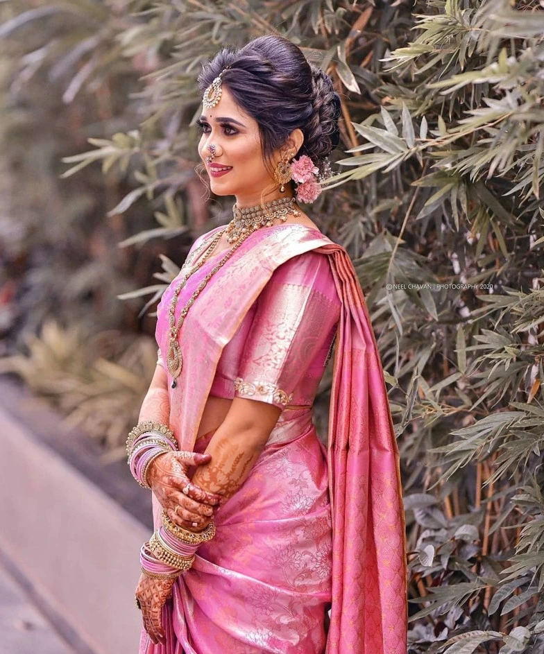Latest Nauvari Saree Hair Style 😍/Nauvari Saree Look/Wedding Special -  YouTube