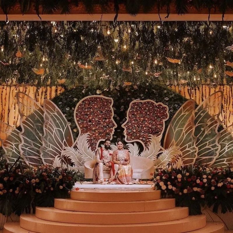 fun and creative wedding stage decoration for muhurtham 
