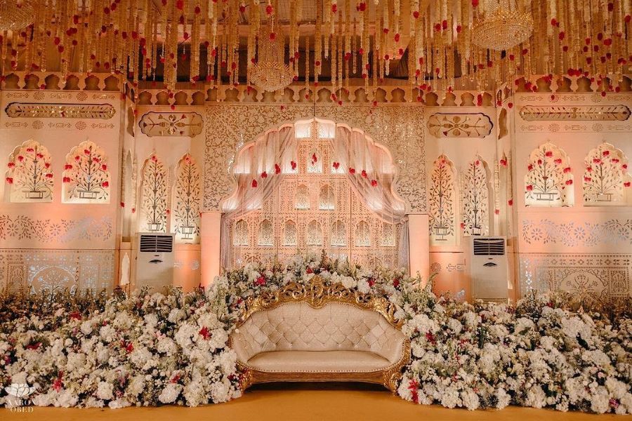traditional and royal wedding stage decorations