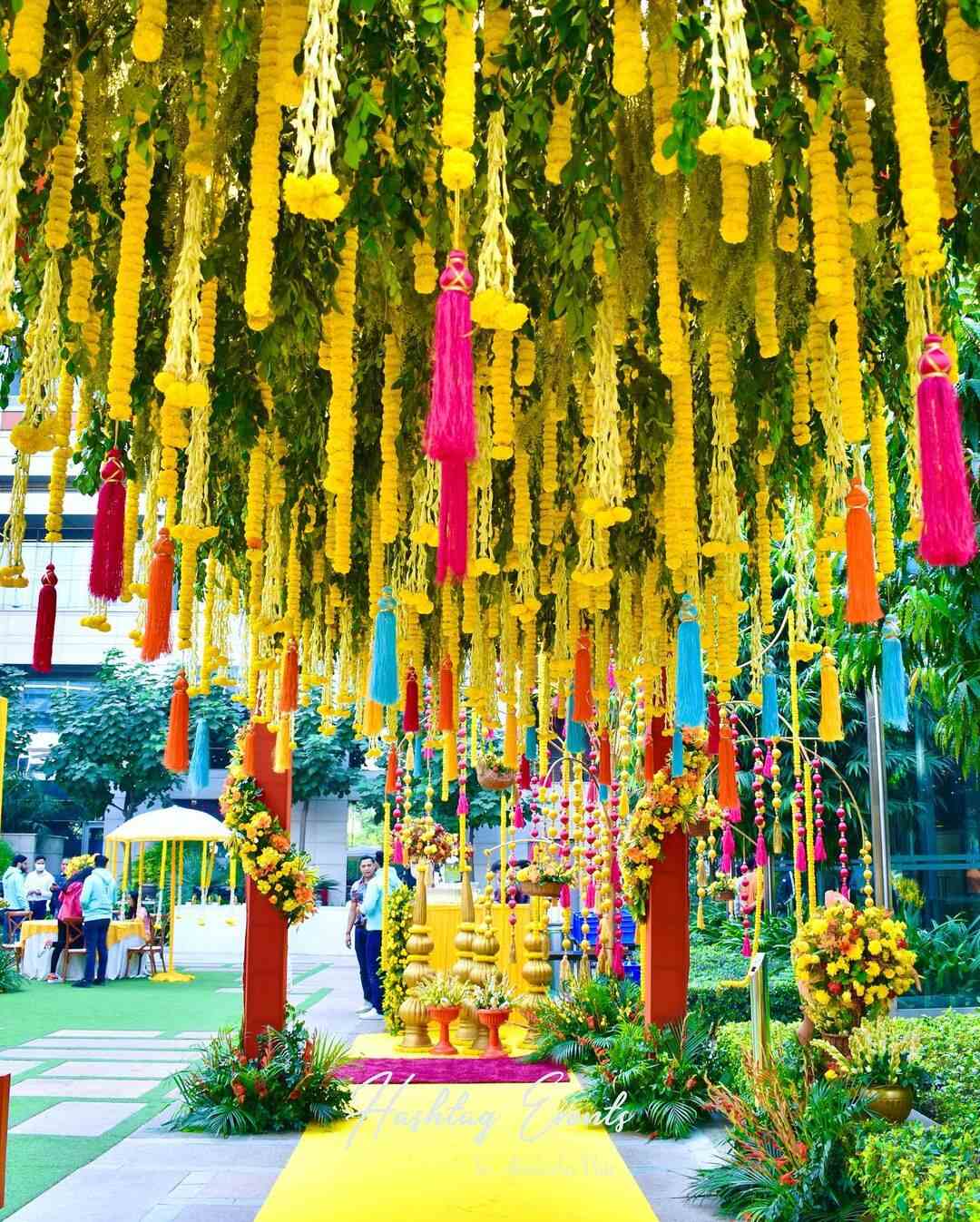 colorful tassels for a vibrant haldi 2