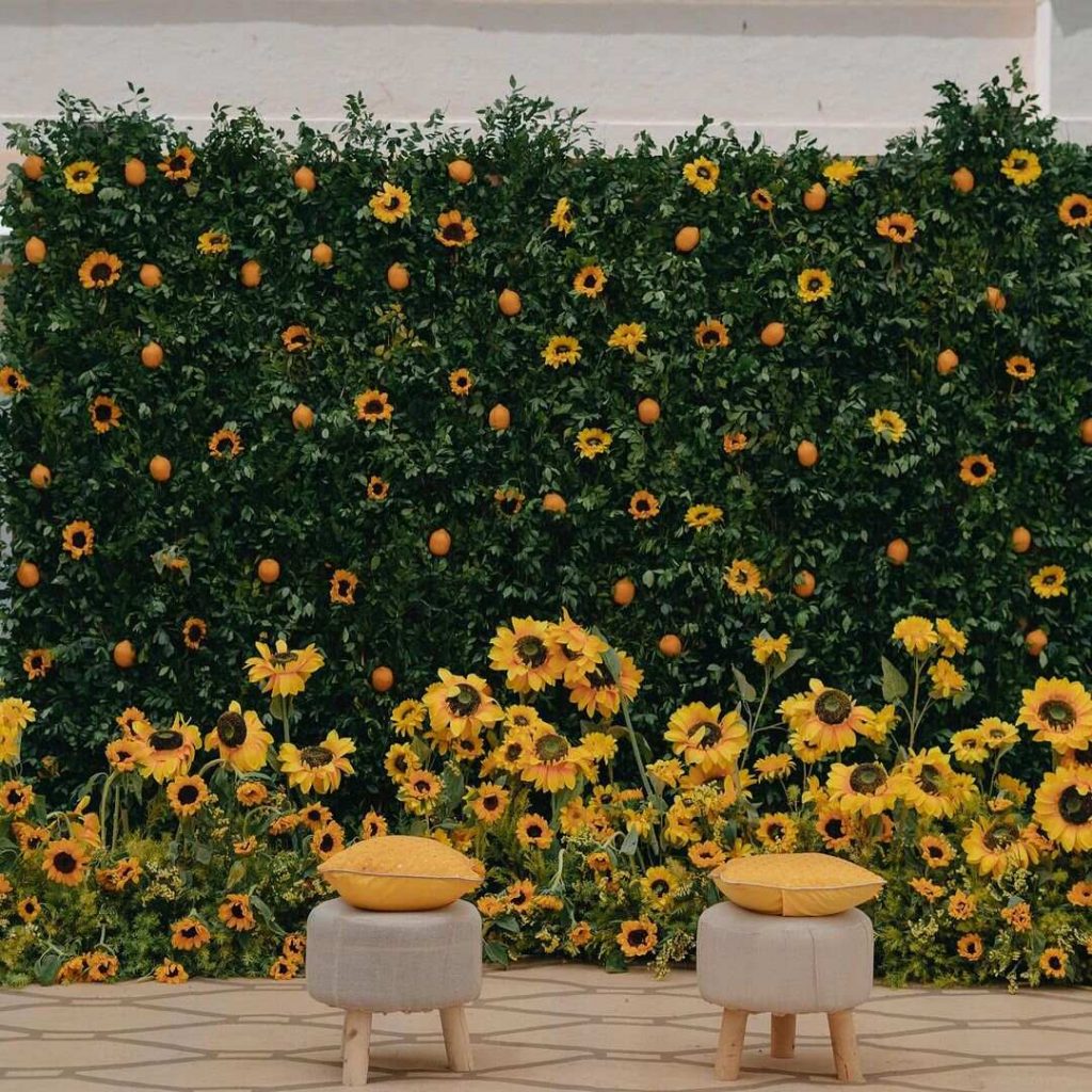 Sunflower-Themed Haldi Decoration 1